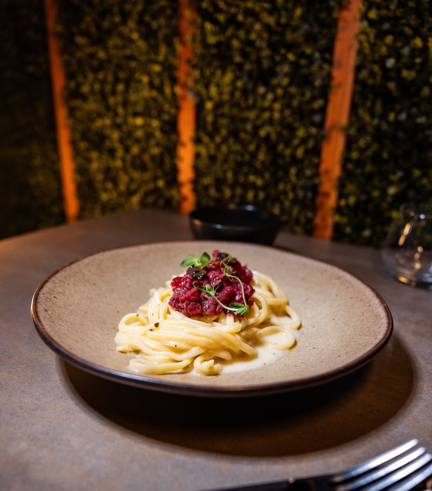 Linguine with tartare